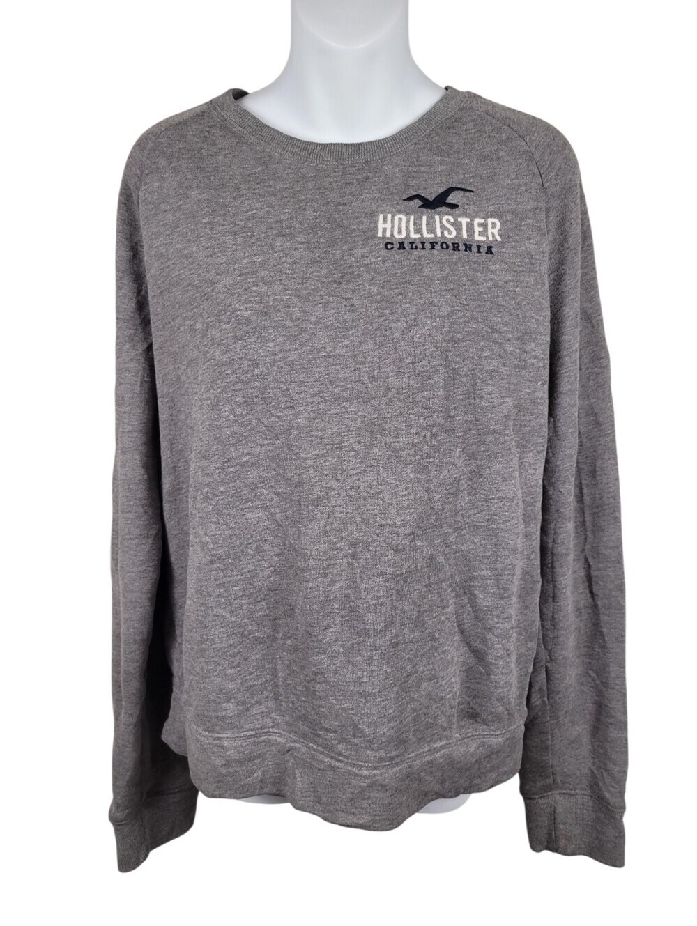 2/$20 Hollister Grey Classic Logo Sweatshirt Top Size: M